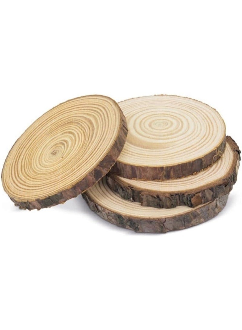 A wooden coaster in the shape of a tree trunk for hot cups and also for dishes. It can be used as decoration on your desk or in your home. A set of 4 pieces inside a box. - Image 1